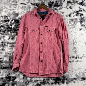 Diesel Industries Snap Top Mens Small Red Pockets‎ Cowboy Western